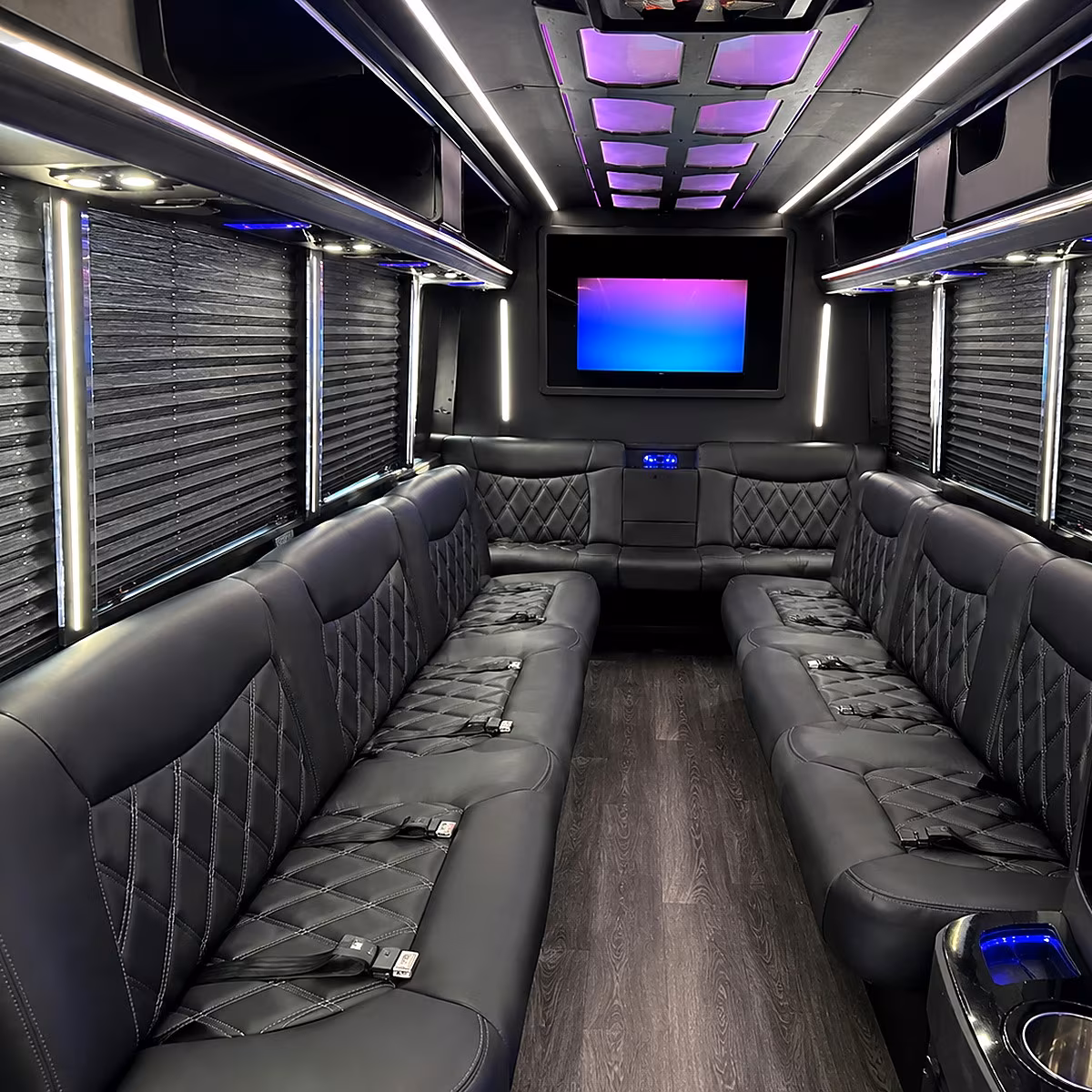 Salem Bachelor & Bachelorette Transportation party bus interior