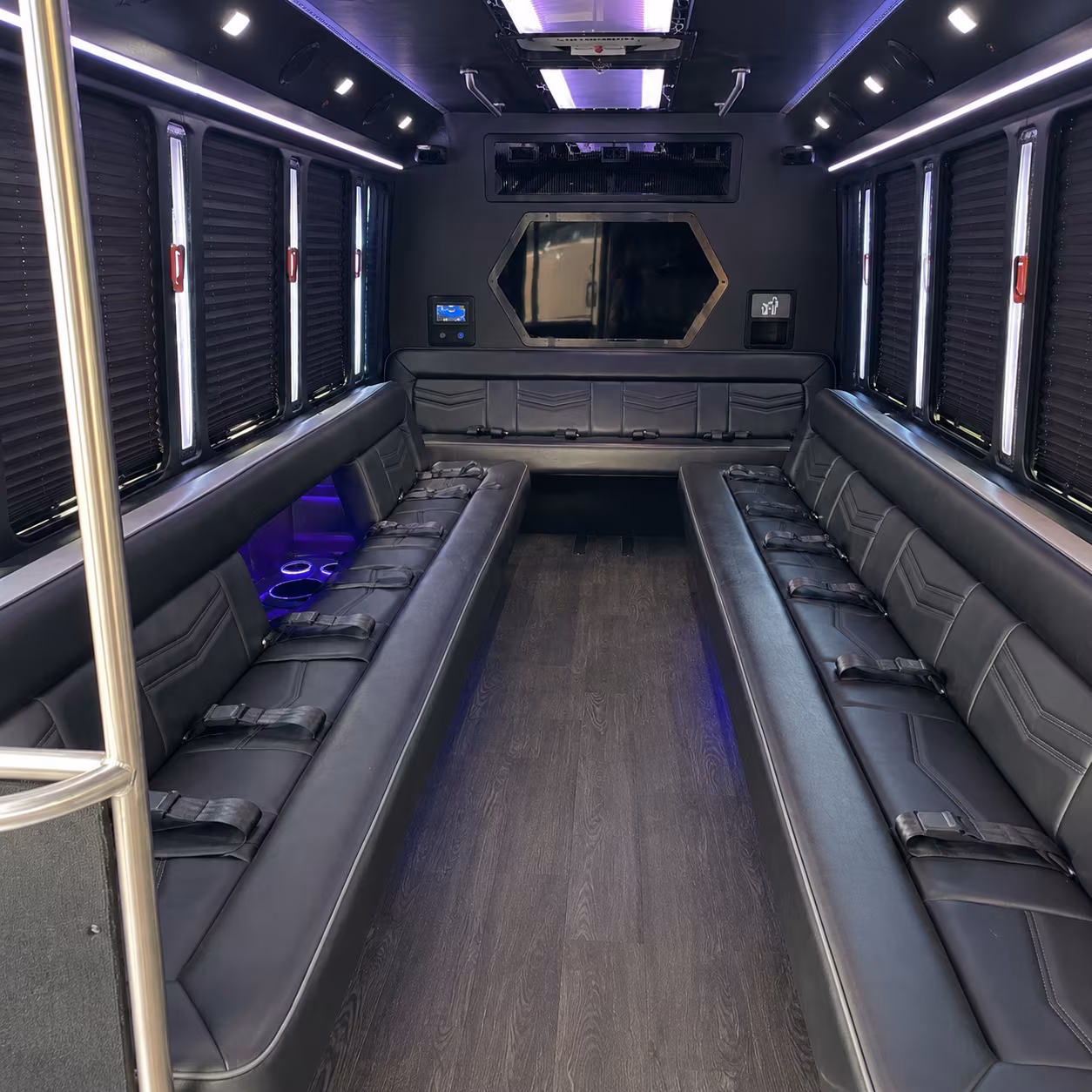Salem Birthday, Sweet 16, & Quinceañera Transportation party bus exterior