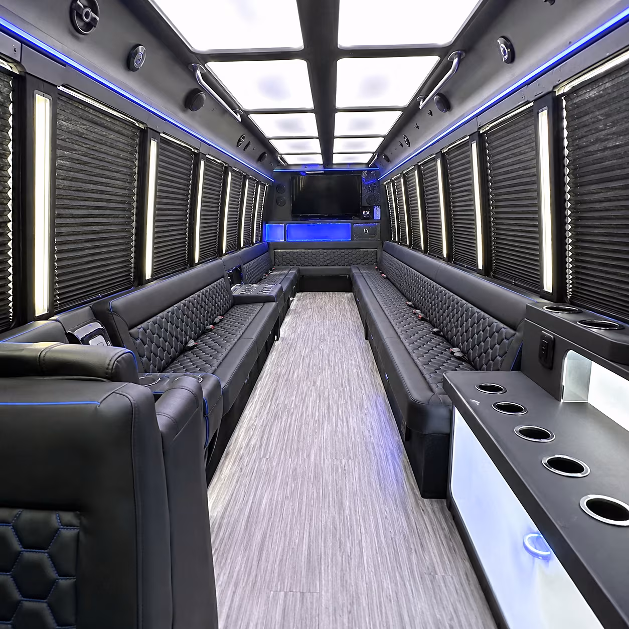 Salem Prom & Homecoming Transportation party bus interior
