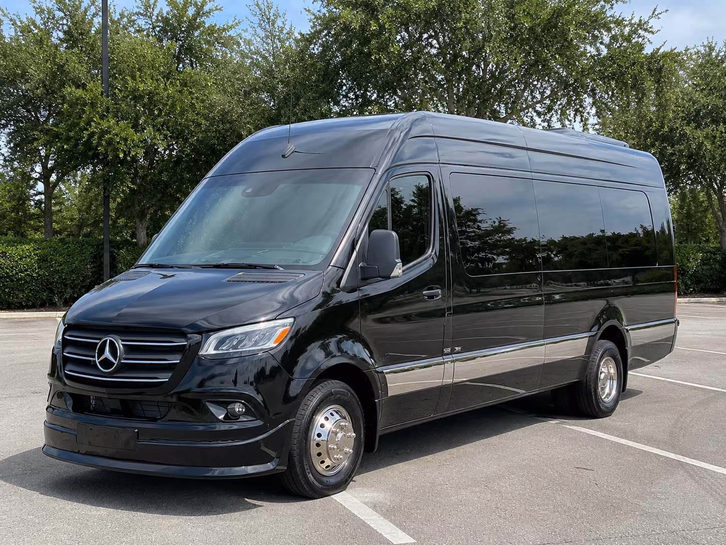 Salem School Event Transportation party bus exterior
