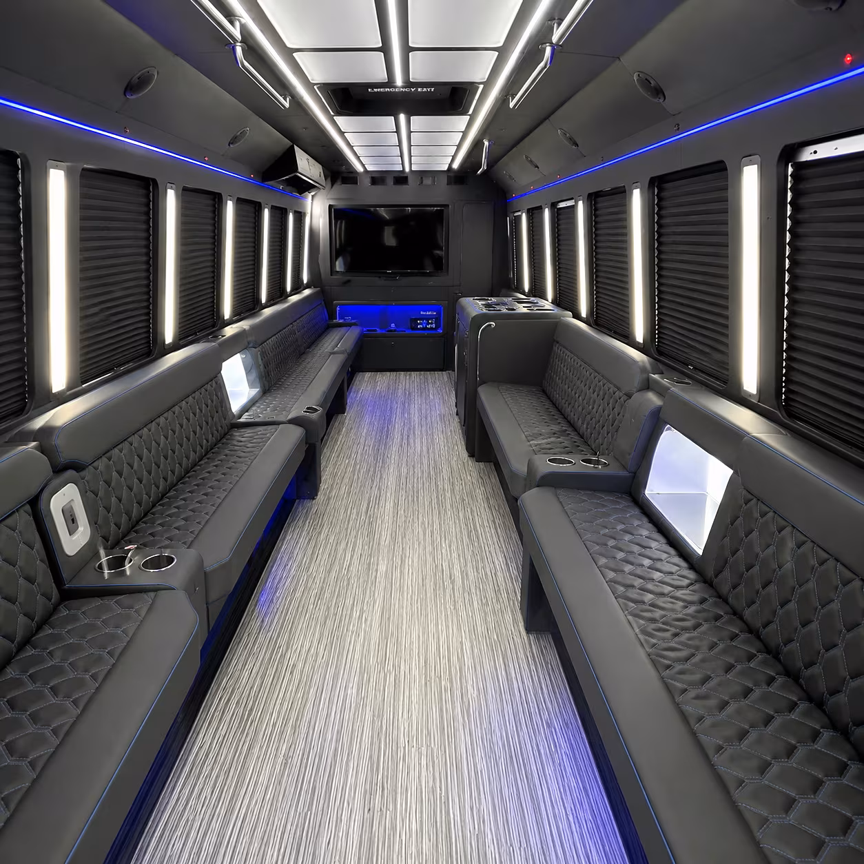 Salem Sporting Event Transportation party bus interior