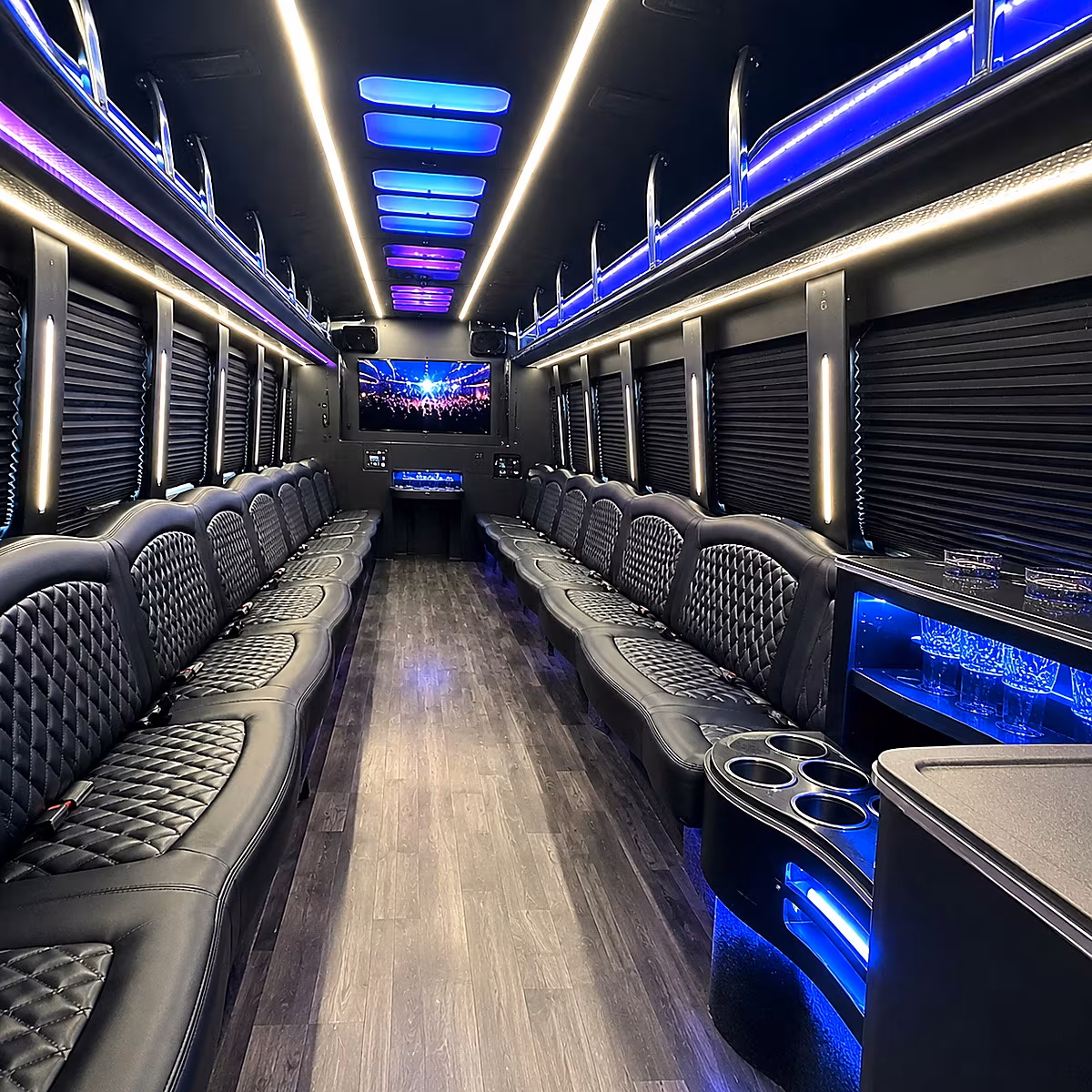 Salem Wedding Transportation onboard seating
