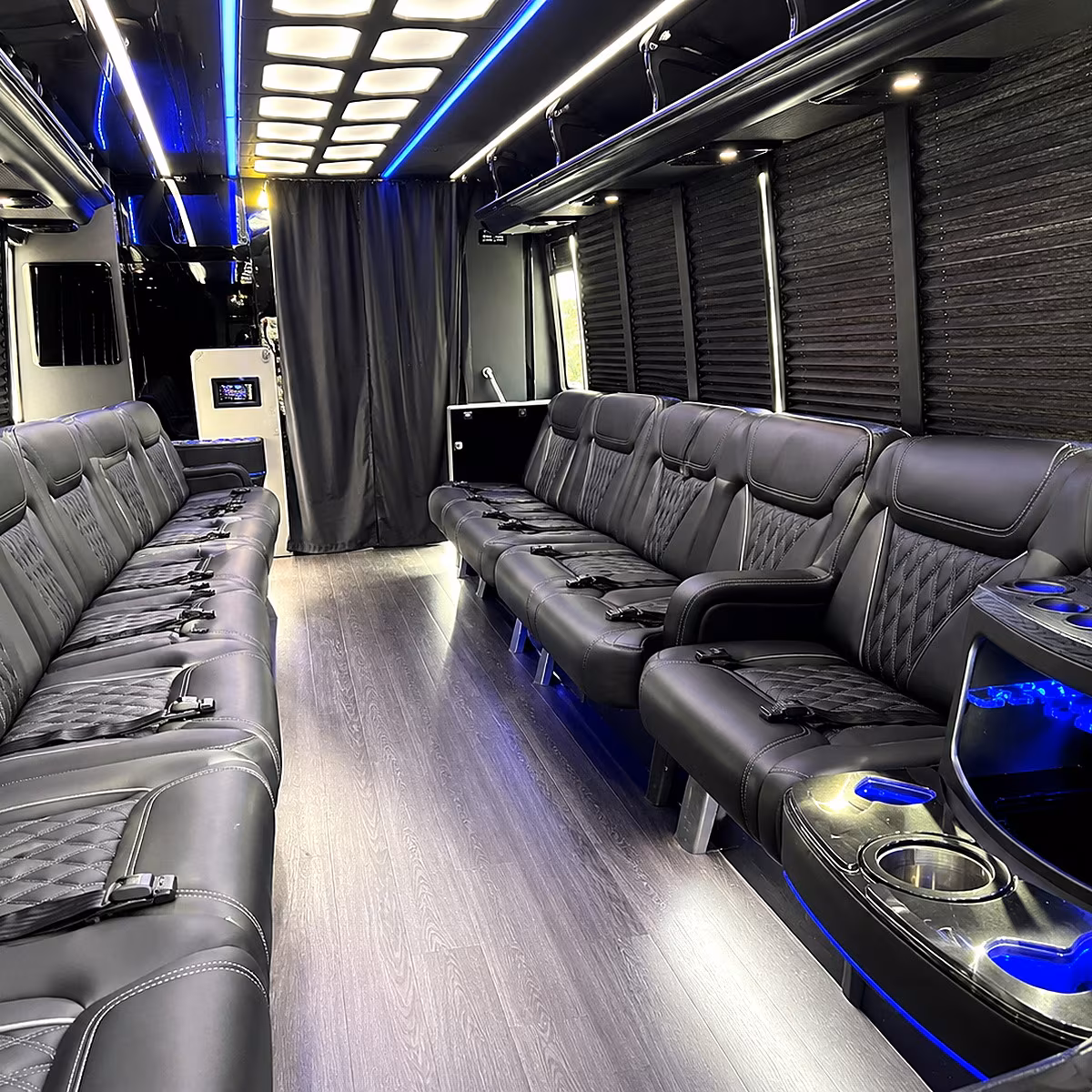 Salem Wedding Transportation party bus interior