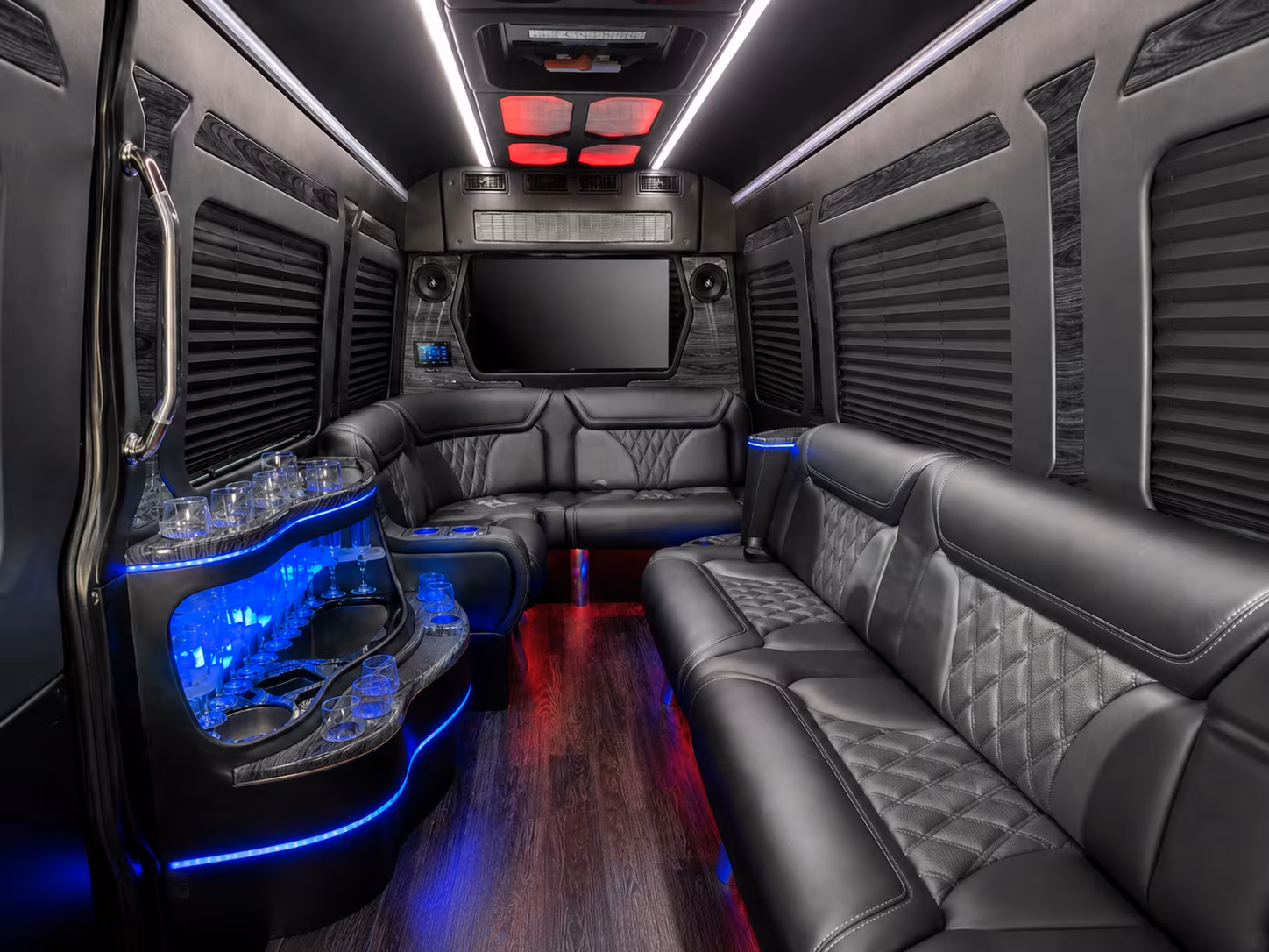 14 Passenger Sprinter Limo Inside