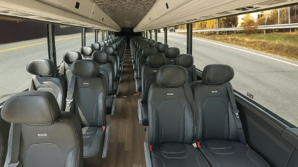 Interior of Charter Bus Company Salem's 25 Passenger Mini Bus in Salem