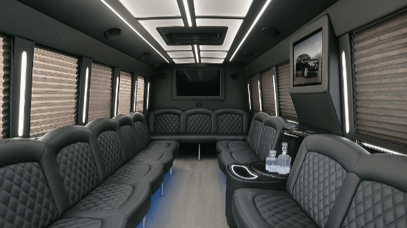 28 passenger party bus interior