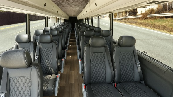 Interior of Charter Bus Company Salem's 30 Passenger Minibus in Salem