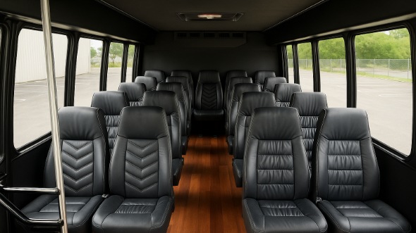Interior of Charter Bus Company Salem's 35 Passenger Mini Bus in Salem