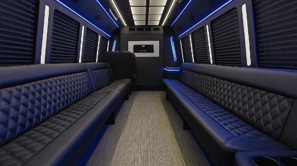 Interior of Charter Bus Company Vancouver's 40 Passenger Party Bus in Vancouver