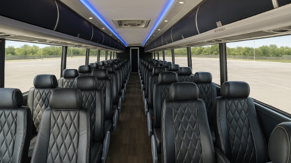 Interior of Charter Bus Company Salem's 44 Passenger Charter Bus in Salem