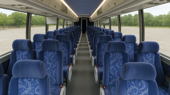 Interior of Charter Bus Company Salem's 46 Passenger Charter Bus in Salem