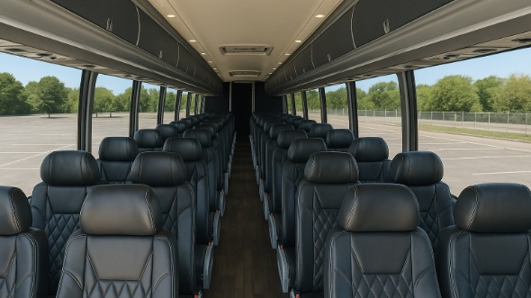 Interior of Charter Bus Company Salem's 47 Passenger Charter Bus in Salem
