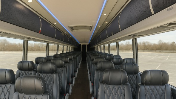 Interior of Charter Bus Company Salem's 48 Passenger Charter Bus in Salem