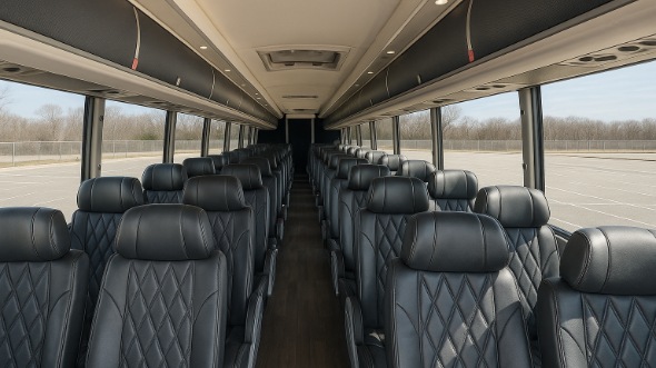 Interior of Charter Bus Company Salem's 51 Passenger Charter Bus in Salem