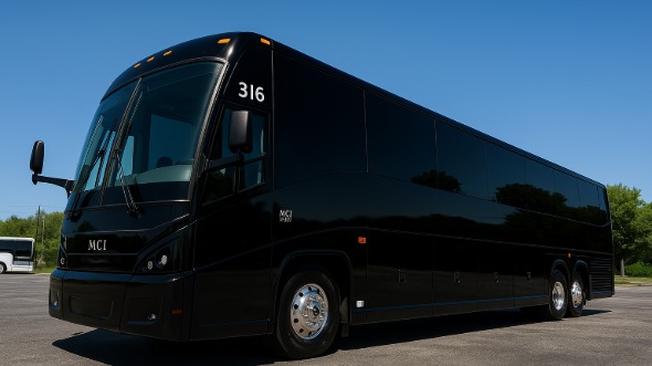 Exterior of Charter Bus Company Salem's 51 Passenger Charter Bus in Salem