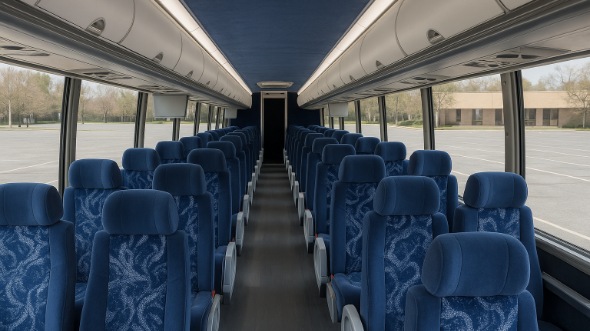 Interior of Charter Bus Company Salem's 54 Passenger Charter Bus in Salem