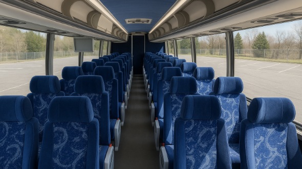 Interior of Charter Bus Company Salem's 55 Passenger Charter Bus in Salem